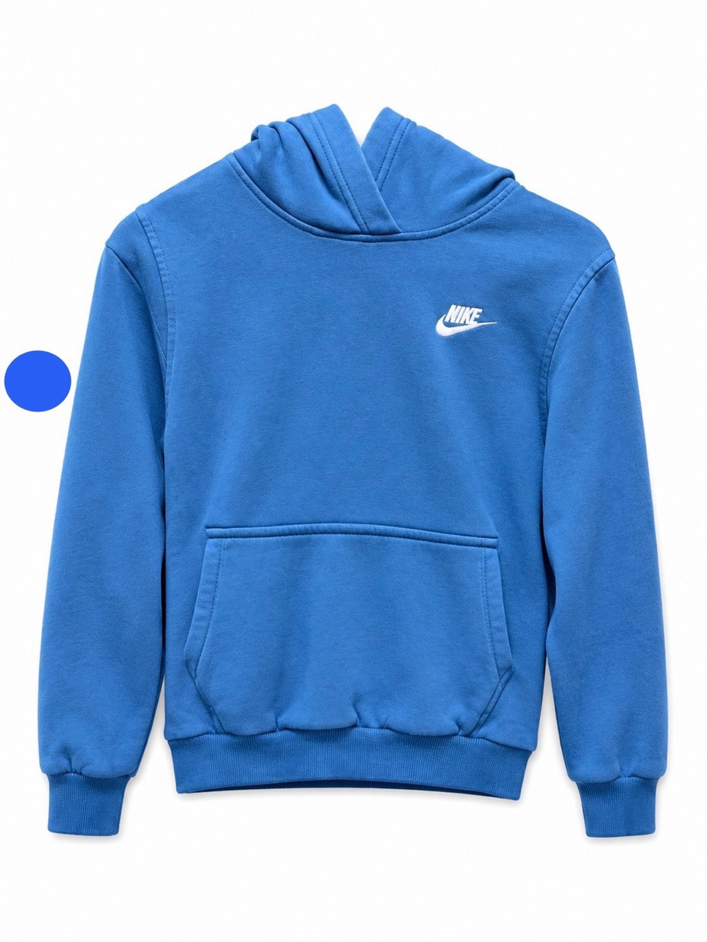 Nike Blue Pullover Hoodie Youth Medium Embroidered Logo Sweatshirt